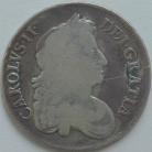 CROWNS 1673  CHARLES II 3RD BUST V QUINTO GF/NVF