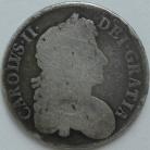 CROWNS 1677  CHARLES II 3RD BUST NONO WEAK DATE F/FAIR