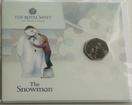 FIFTY PENCE 2021  ELIZABETH II THE SNOWMAN PACK BU