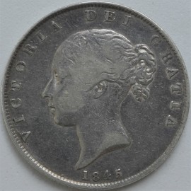 HALF CROWNS 1845  VICTORIA  NVF