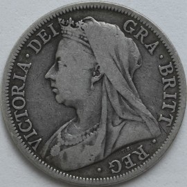 HALF CROWNS 1900  VICTORIA  GF