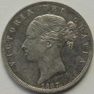 HALF CROWNS 1887  VICTORIA YOUNG HEAD SCARCE GEF