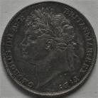 SHILLINGS 1824  GEORGE IV 1ST HEAD 2ND REVERSE GVF/VF