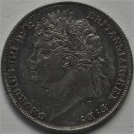 SHILLINGS 1824  GEORGE IV 1ST HEAD 2ND REVERSE GVF/VF