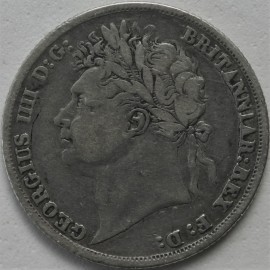 SHILLINGS 1824  GEORGE IV 1ST HEAD 2ND REVERSE F