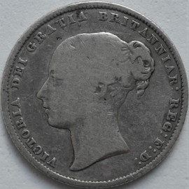 SHILLINGS 1864  VICTORIA DIE NUMBER 21 PREVIOUSLY UNRECORDED  GF