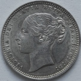 SHILLINGS 1871  VICTORIA DIE NUMBER 54 GEF