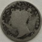 THREEPENCES SILVER 1861  VICTORIA F/NF