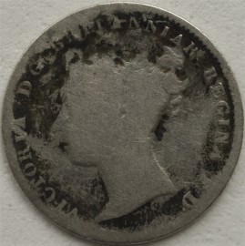 THREEPENCES SILVER 1861  VICTORIA  F/NF