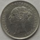 THREEPENCES SILVER 1881  VICTORIA GEF