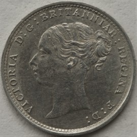 THREEPENCES SILVER 1881  VICTORIA  GEF