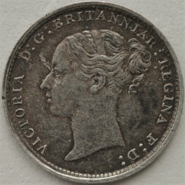 THREEPENCES SILVER 1883  VICTORIA  NEF