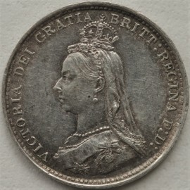 THREEPENCES SILVER 1888  VICTORIA  NEF