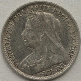 THREEPENCES SILVER 1898  VICTORIA  NEF