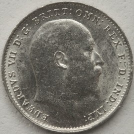 THREEPENCES SILVER 1909  EDWARD VII  UNC LUS