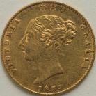 HALF SOVEREIGNS 1853  VICTORIA VICTORIA GVF