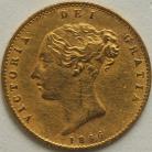 HALF SOVEREIGNS 1866  VICTORIA DIE NUMBER 23 NVF