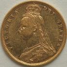 HALF SOVEREIGNS 1890  VICTORIA JUBILEE HEAD NO INITIALS NEF