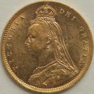 HALF SOVEREIGNS 1891  VICTORIA JUBILEE HEAD NO JEB NEF