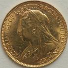 HALF SOVEREIGNS 1896  VICTORIA VEILED HEAD LONDON  UNC LUS