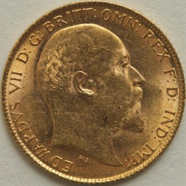 HALF SOVEREIGNS 1905  EDWARD VII LONDON BU