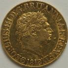 SOVEREIGNS 1818  GEORGE III GEORGE III - TINY EDGE KNOCK NEF