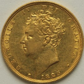 SOVEREIGNS 1825  GEORGE IV GEORGE IV BARE HEAD NEF