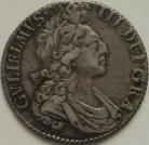 SHILLINGS 1699  WILLIAM III 4TH BUST FLAMING HAIR RARE GVF