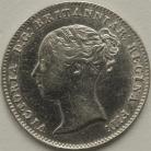 THREEPENCES SILVER 1858  VICTORIA SCARCE GEF