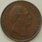 PENNIES 1837  WILLIAM IV EXTREMELY RARE GVF
