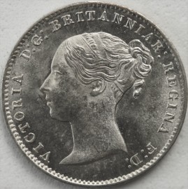 THREEPENCES SILVER 1866  VICTORIA  BU