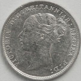 THREEPENCES SILVER 1883  VICTORIA  UNC LUS