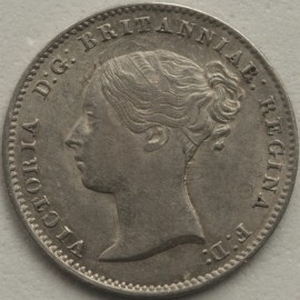 THREEPENCES SILVER 1866  VICTORIA  NEF