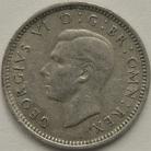 THREEPENCES SILVER 1944  GEORGE VI VERY RARE GVF