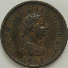 PENNIES 1806  GEORGE III WITH INCUSE CURL GVF