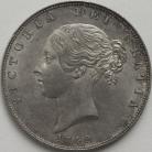 HALF CROWNS 1842  VICTORIA SCARCE NUNC