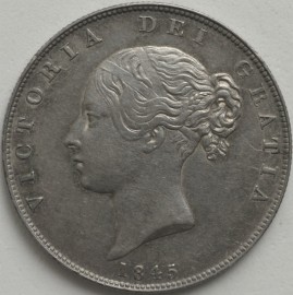 HALF CROWNS 1845  VICTORIA  NEF