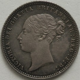 SIXPENCES 1873  VICTORIA DIE NO 34            UNC T.