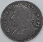 SHILLINGS 1686  JAMES II VERY SCARCE NVF