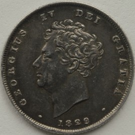 SHILLINGS 1829  GEORGE IV SCARCE GEF