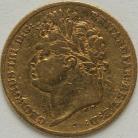 HALF SOVEREIGNS 1825  GEORGE IV GEORGE IV NVF