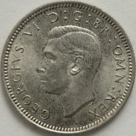 SIXPENCES 1939  GEORGE VI  UNC LUS