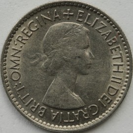 SIXPENCES 1953  ELIZABETH II  BU