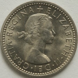 SIXPENCES 1963  ELIZABETH II  BU                   