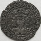 HENRY VI 1422 -1427 HENRY VI GROAT. Annulet issue. Young Portrait. Annulets at Neck. CALAIS mint. MM PIERCED CROSS. GVF