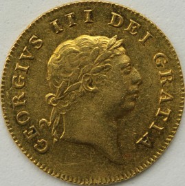 HALF GUINEAS 1808  GEORGE III GEORGE III 7TH HEAD GVF/NEF