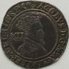 JAMES I 1604 -1605 JAMES I SHILLING 2ND COINAGE 3RD BUST TOWER MINT MM LIS GVF/VF