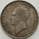 HALF CROWNS 1826  GEORGE IV BARE HEAD 3RD REVERSE NUNC T