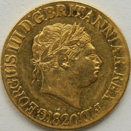 SOVEREIGNS 1820  GEORGE III GEORGE III OPEN 2  GVF