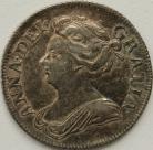 SHILLINGS 1709  ANNE 3RD BUST PLAIN GVF